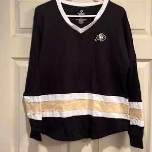 Colorado Buffalos V-neck long sleeves shirt